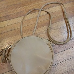 American Apparel tan canteen purse small